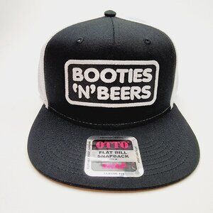 Booties 'N' Beers Trucker Embroidered Patch Mesh Snapback C…